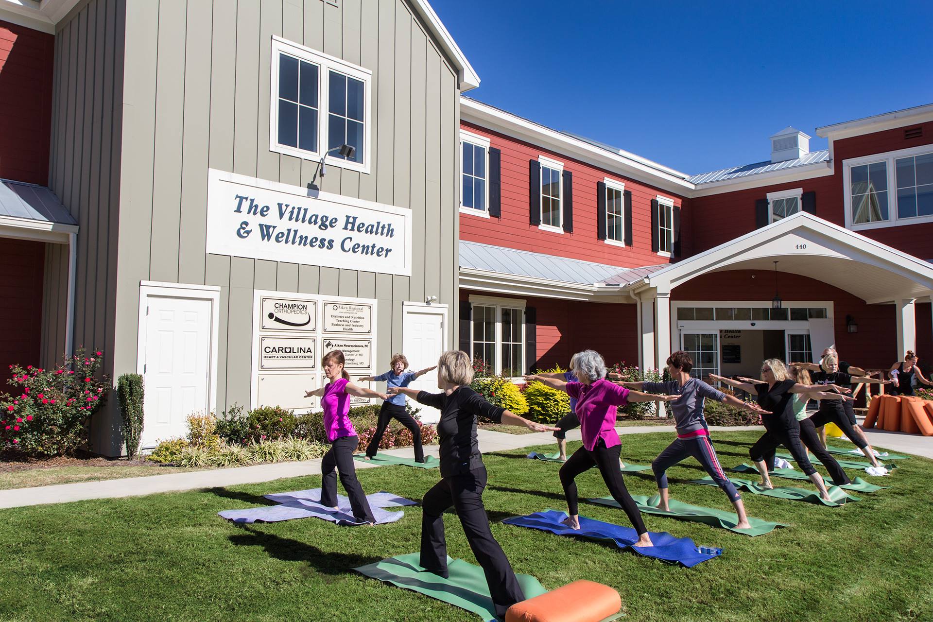 Yoga on the lawn